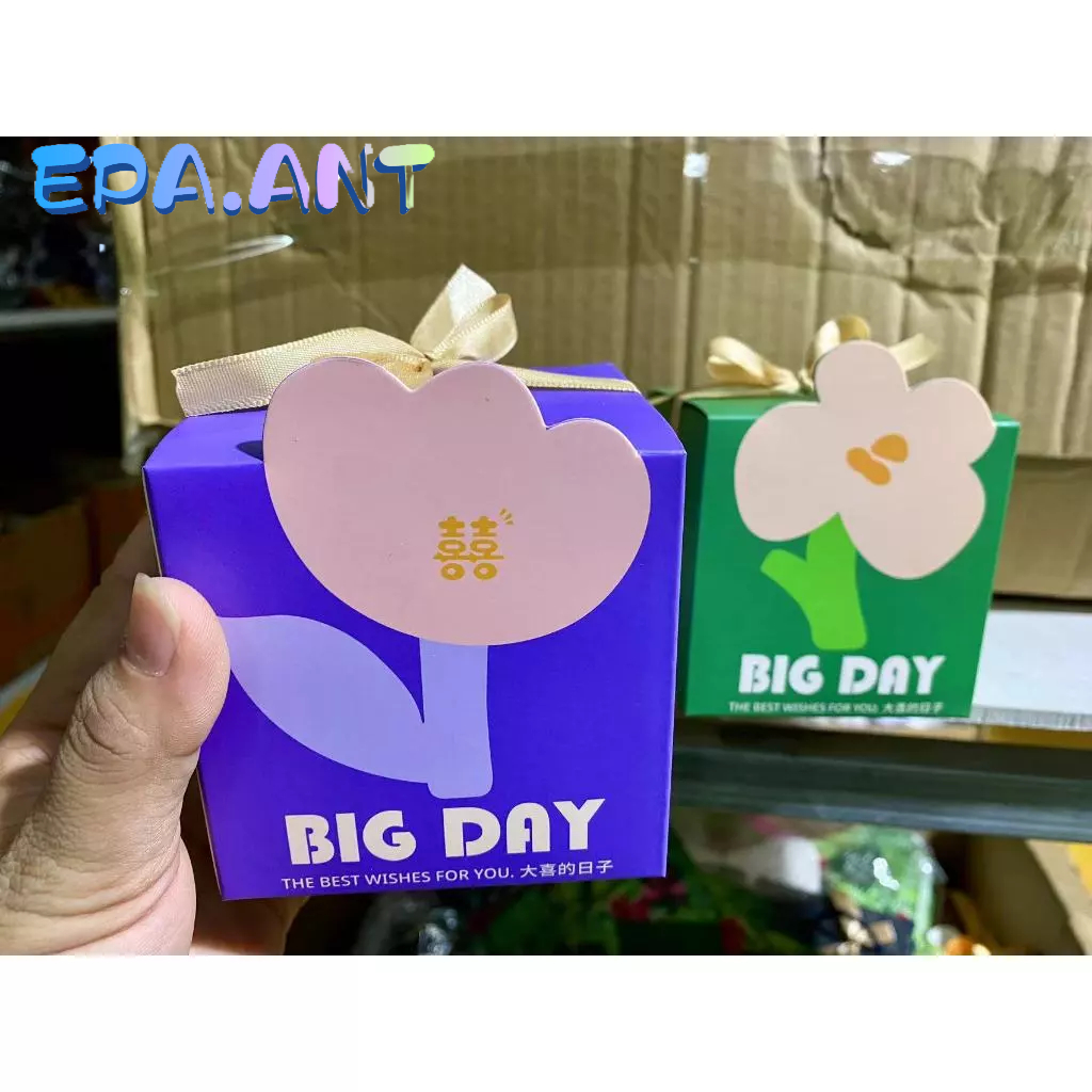 🌈EPA🌈กล่องของขวัญใส่ของชำร่วย กล่องขนม(พร้อมส่ง)ลายดอกไม้ - รูปที่ 6