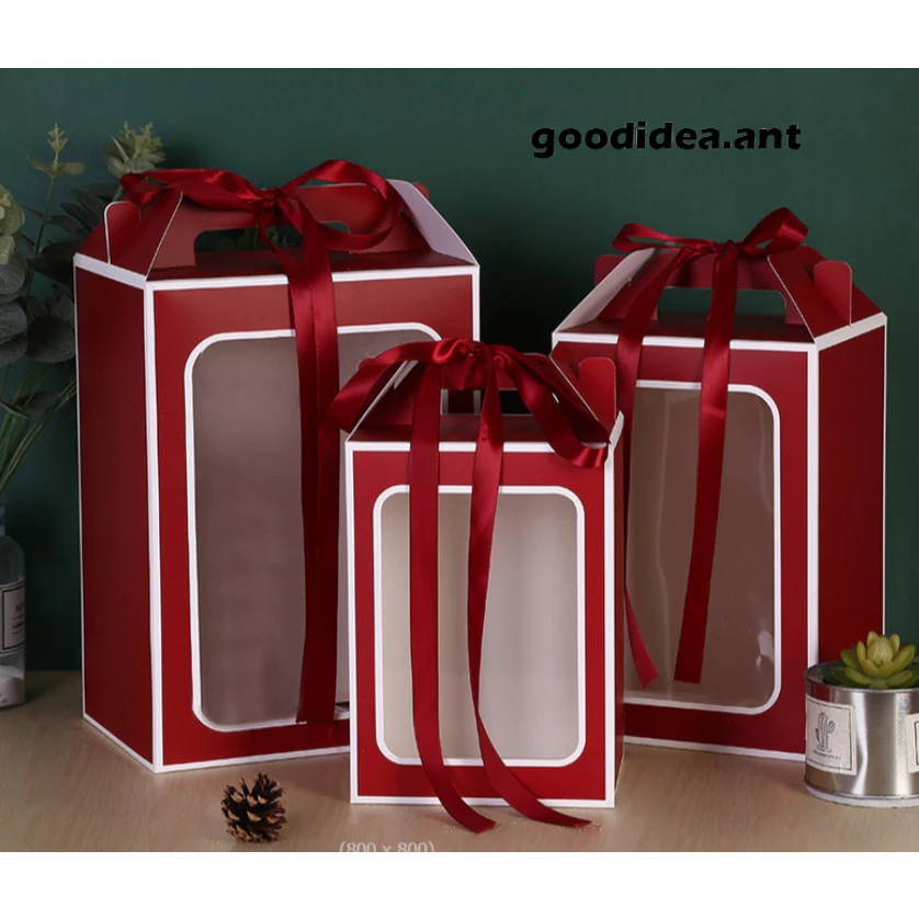 GIDA✏️BOX กล่องของขวัญ  กล่องหน้าใส ใส่ของขวัญ ใส่ดอกไม้/ตุ๊กตา บรรจุภัณฑ์ - รูปที่ 2