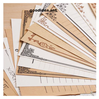 GIDA✏️ พร้อมส่ง กระดาษโน๊ต16แผ่นจดหมายวินเทจ บัตรอวยพรเขียนบันทึก