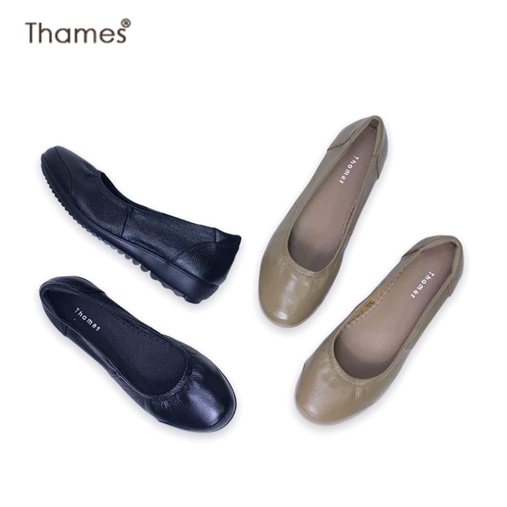 Thames รองเท้าคัชชูหนังแท้ รองเท้าทำงาน TH40988