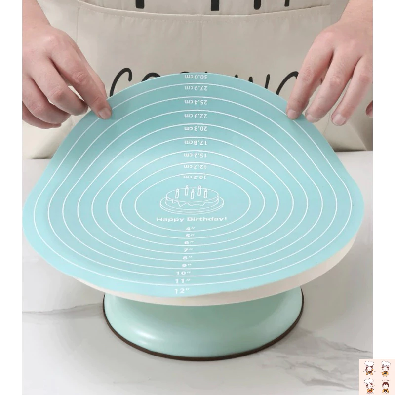 แผ่นซิลิโคนรองเค้ก วงกลม30cm.