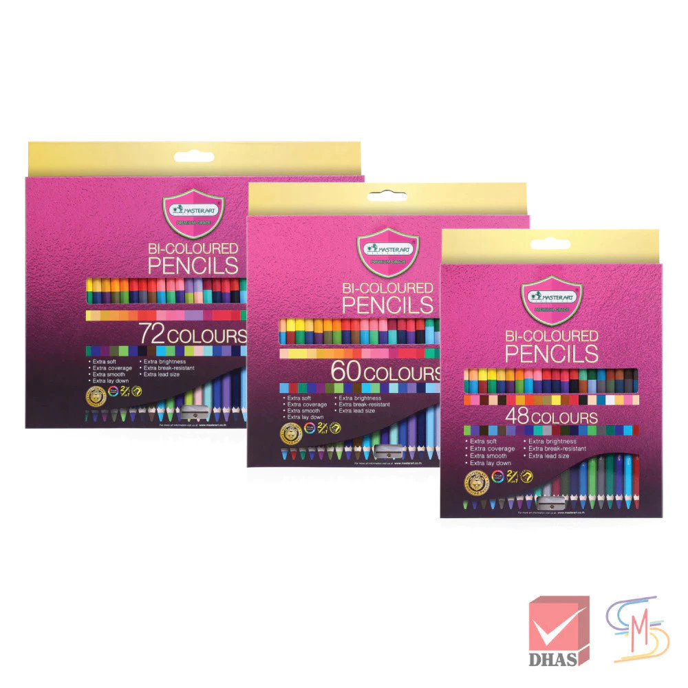 Master Art มาสเตอร์อาร์ต สีไม้ ดินสอสี ชนิด 2 หัว 48-72 สี