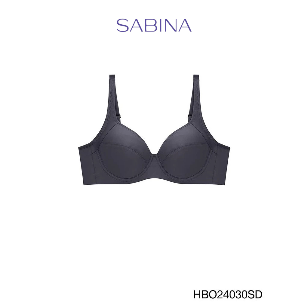 Sabina Habpy Adult Level 1 เสื้อชั้นใน มีโครง รหัส HBO24030SD - สีเทาเข้ม