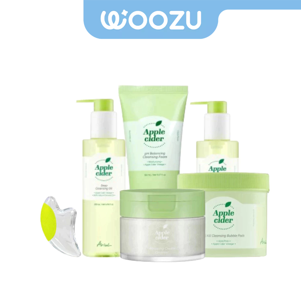 ARIUL Apple Cider Deep Cleansing Oil/All Kill Cleansing Bubble Pads/pH Balancing/Whipping Cream Clea