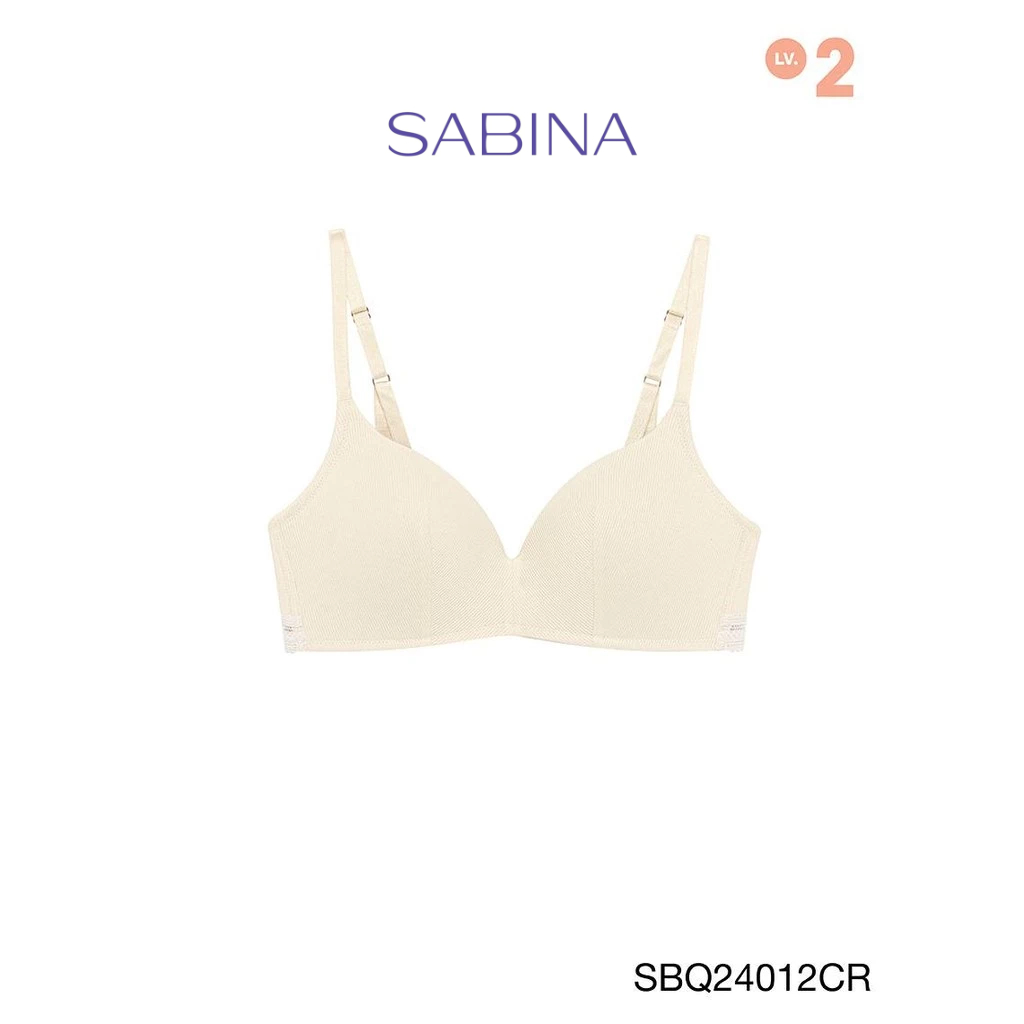 Sabina Twenty Five Level 2 เสื้อชั้นใน  ไร้โครง รหัส SBQ24012CR - สีครีม
