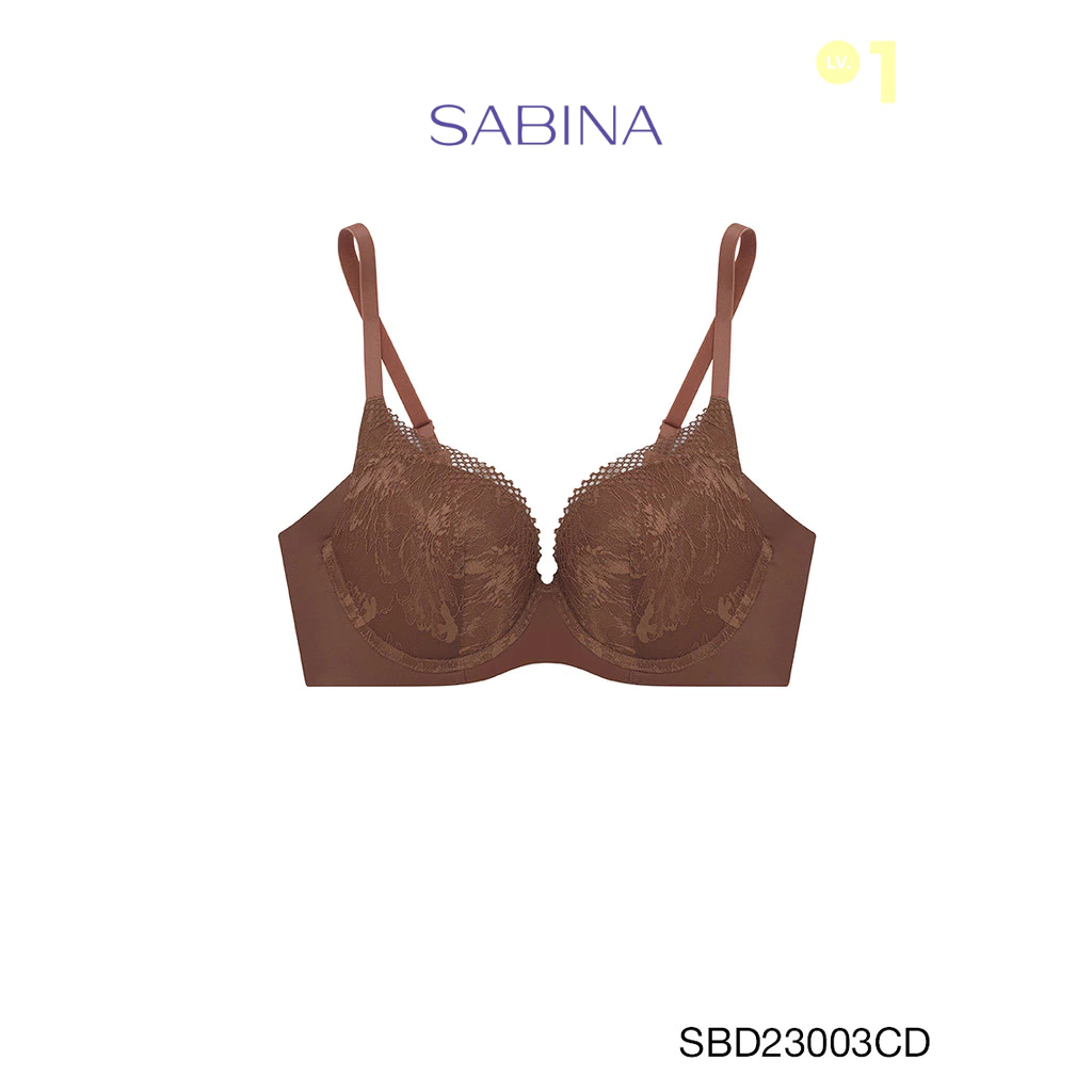 Sabina เสื้อชั้นใน มีโครง Seamless Fit รุ่น Perfect Bra  รหัส SBD23003CD สีน้ำตาลเนื้ออิฐ