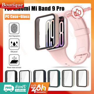 Xiaomi Mi Band 9 Pro Case PC Full Cover + ฟิล์มกระจกนิรภัย Hard Case สําหรับ Xiaomi Smart Band 9Pro ปลอกอุปกรณ์เสริมนาฬิ