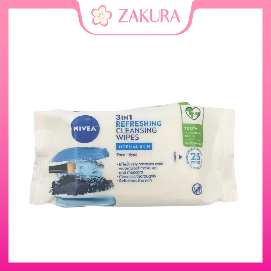 Nivea 3 In 1 Refreshing Cleansing Wipes 25wipes