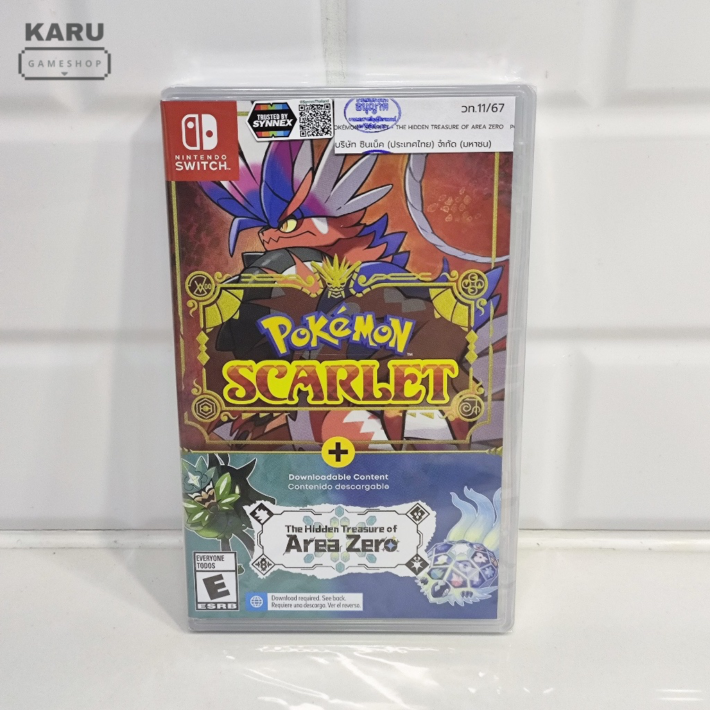[พร้อมส่ง] มือ1 แผ่นเกม Nintendo Switch: Pokemon Scarlet The Hidden Treasure of Area Zero DLC อังกฤษ