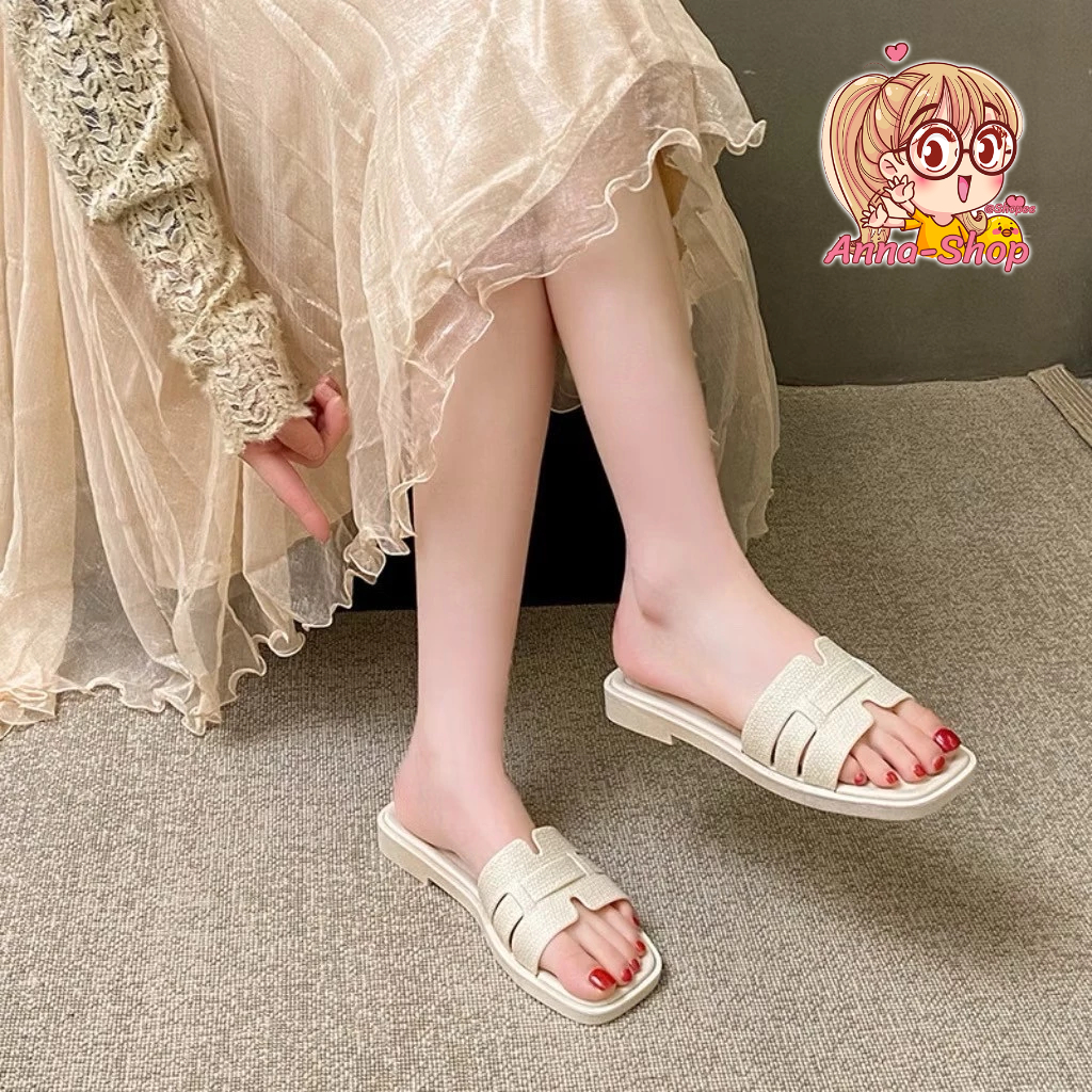 Anna shop  รองเท้าแตะผู้หญิงยางนิ่ม แฟชั่นรุ่นล่าสุด ยอดนิยม รองเท้าแตะแฟชั่น ราคาถูกT328