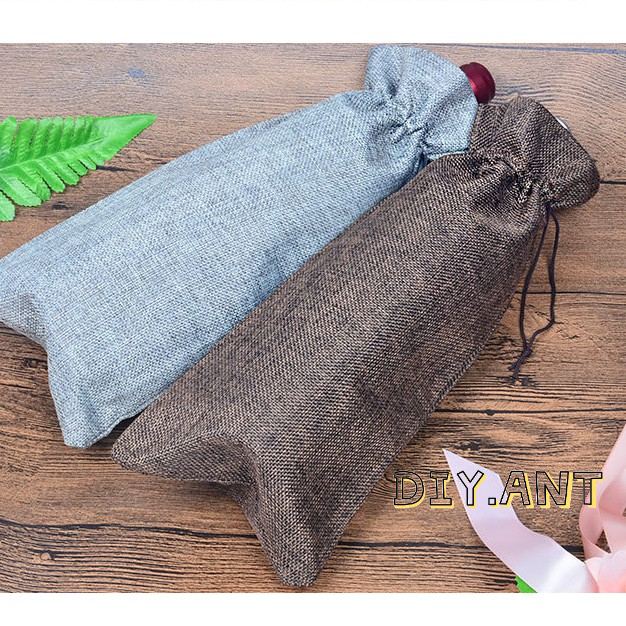 💐DIY💐ถุงผ้า หูรูด ทรงขวด ใส่ขวด ผ้าลินิน - รูปที่ 5