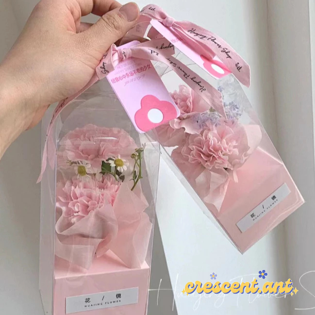🍓CCT🍓 กล่อง PVC พลาสติกใส มีฐานรอง สำหรับงานแฮนด์เมด Diy แพ็คเกจสินค้า ใส่ดอกไม้ ของขวัญ ของชำร่วย พร้อมส่ง