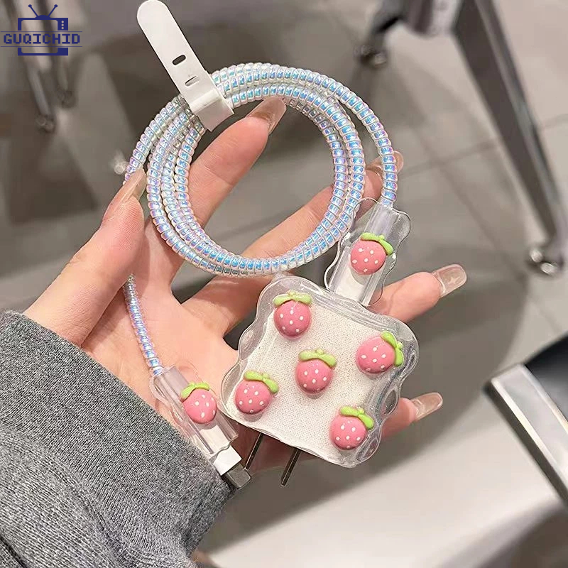 (1ชุด5ชิ้น) เคสถนอมสายชาร์จองกันสายชาร์จแบบ Drop Glue Data Cable ฝาครอบป้องกันสายชาร์จ เหมาะสำหรับ IP(18W/20W)Protector ราคา ถูกที่สุด ดีลบีเคเค แกลเลอรีภาพที่ 7
