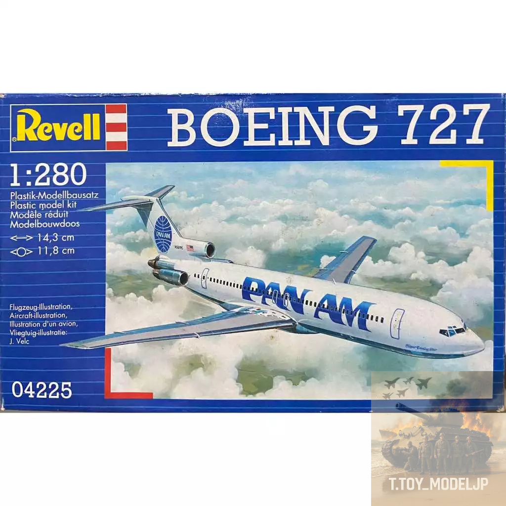 Revell 1/280 Boeing 727 โมเดลเครื่องบินพาณิชย์ เครื่องบินพาณิชย์ โมเดลเครื่องบินเจ็ท เครื่องบินประกอ