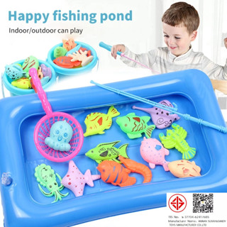 ของเล่นตกปลา เกมตกปลาเรืองแสง ที่ตกปลาครบชุด 40 ชิ้น(แถมที่ส…