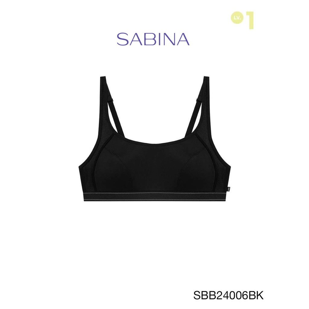 Sabina Sbn Sport Light to Medium Support เสื้อชั้นใน  ไร้โครง รหัส SBB24006BK - สีดำ