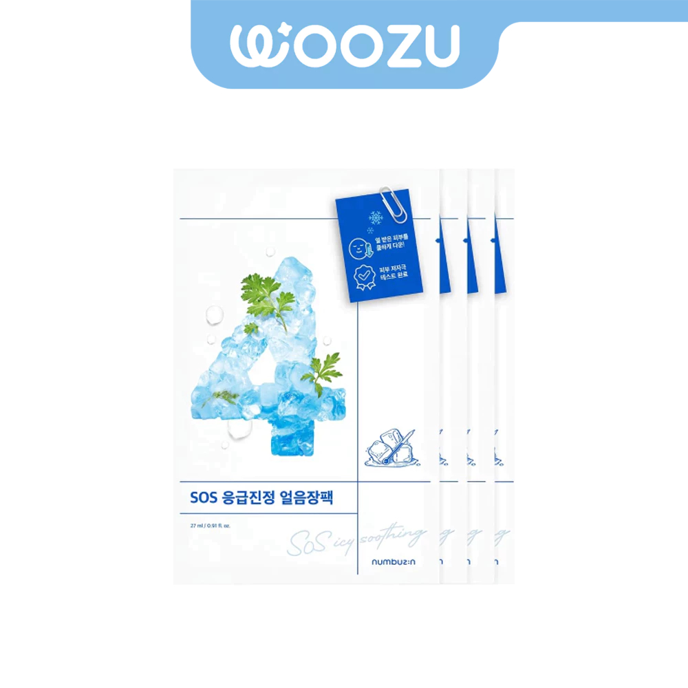 numbuzin No.4 Icy Soothing Sheet Mask 27ml * 4ea