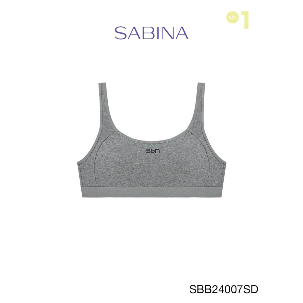 Sabina Sbn Sport Level 1 เสื้อชั้นใน ไร้โครง รหัส SBB24007SD - สีเทาเข้ม