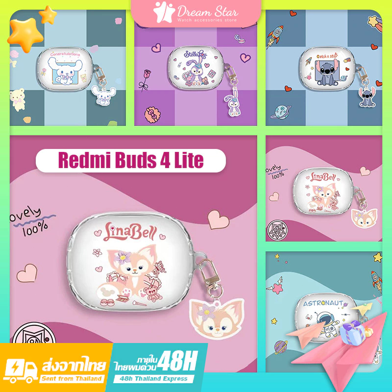 เคสใสน่ารักสำหรับ Redmi Buds 4 Lite การ์ตูนหมีเกาหลี TPU ปลั๊กอุดหูใส 4Lite กรณีการป้องกัน
