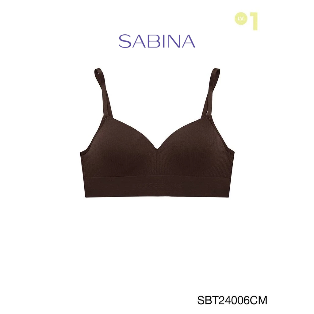 Sabina Soft and Cozy เสื้อชั้นในไร้โครง รหัส SBT24006CM - สีช็อคโกแลต