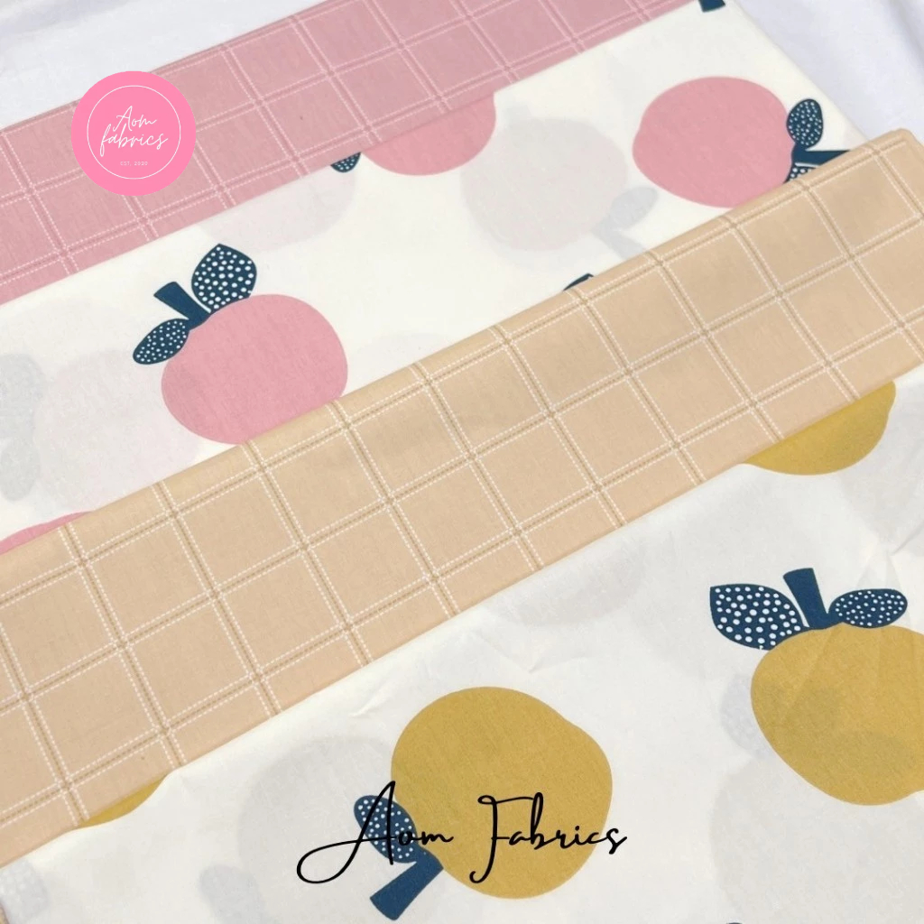 Aom Fabrics 🌷ผ้าคอตตอน 100% twill 64 นิ้ว No.858, 859, 865, 866 เนื้อเนียนนุ่ม ผ้าเมตร ผ้านำเข้า พร้อมส่ง