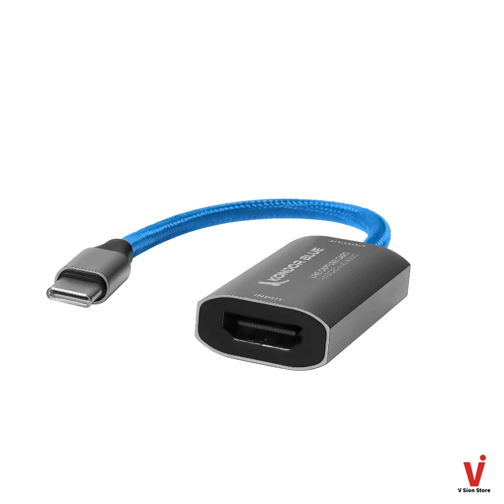 พร้อมส่ง Kondor Blue สาย HDMI to USB C Capture Card for Live Streaming Video & Audio