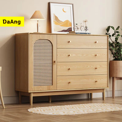 ตู้เก็บของห้องนั่งเล่น ชั้นวางลิ้นชักสีเข้มติดผนังสีไม้ ราคา ถูกที่สุด ดีลบีเคเค รูปภาพหลัก
