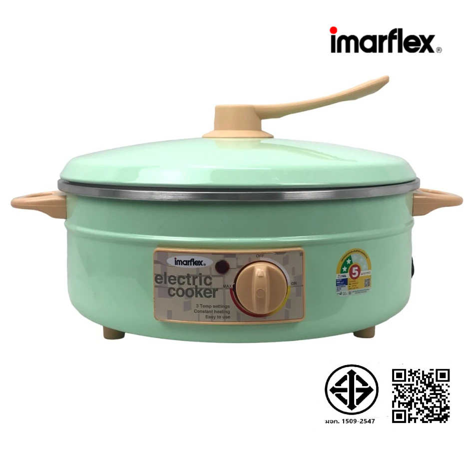 IMARFLEX_11 กระทะไฟฟ้าอลูมิเนียม ฝาอลูมิเนียม  ขนาด 3 ลิตร MP-12Q