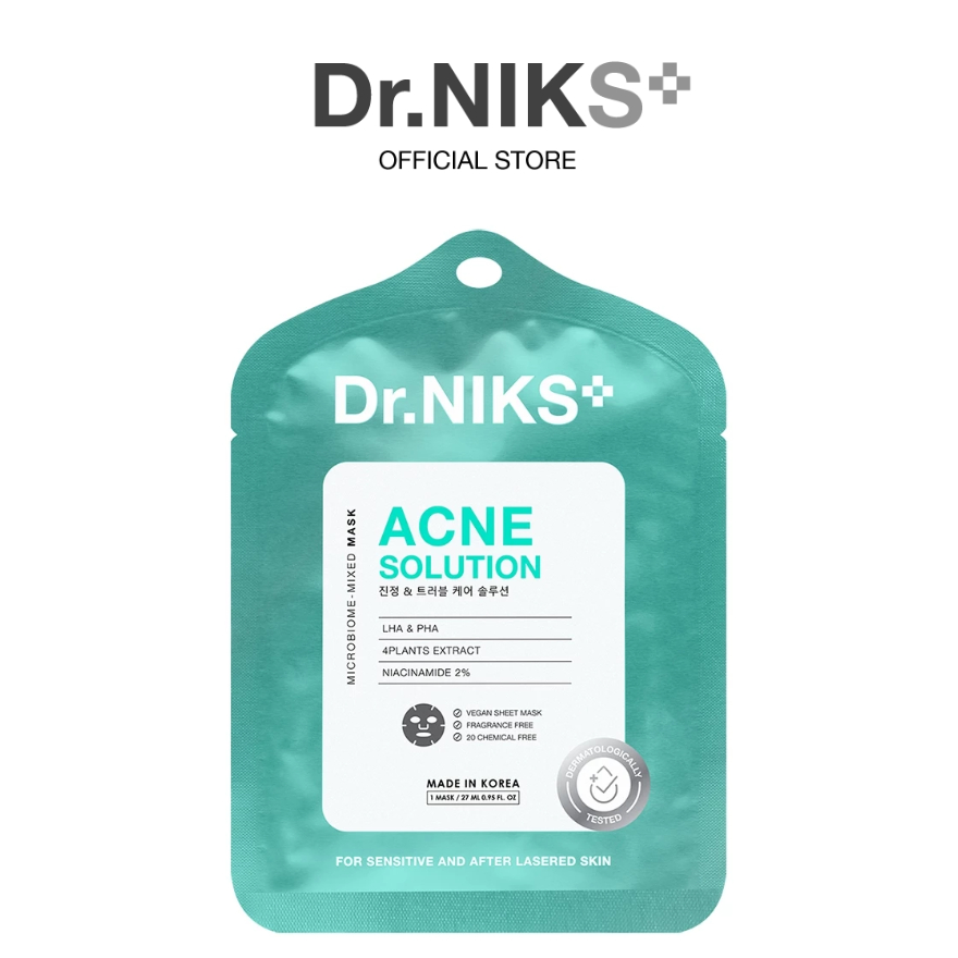 Dr.NIKS แอคเน่โซลูชั่นไมโครไบโอม-มิกซ์มาสก์ 27ML ดร.นิกส์