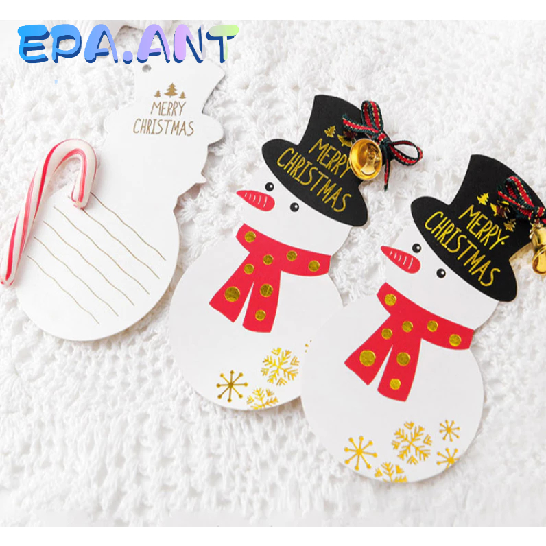 ♦️EPA♦️ป้ายแท็คคริสต์มาส เขียนอวยพร การ์ดอวยพรปีใหม่ เพิ่มชื่อ/ข้อความ/โลโก้