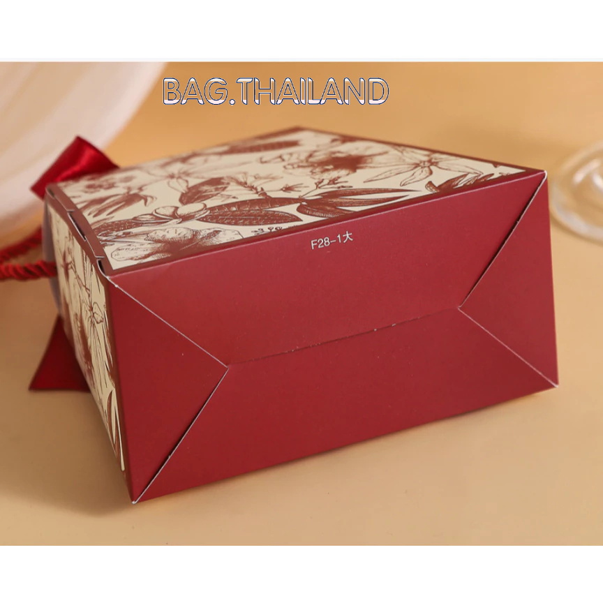 🍒bag🍒กล่องใส่ของชำร่วย กล่องของขวัญ กล่องน่ารัก ทรงเป๋า ลายดอกไม้ รุ่นใหม่ พร้อมส่งค่ะ - รูปที่ 6