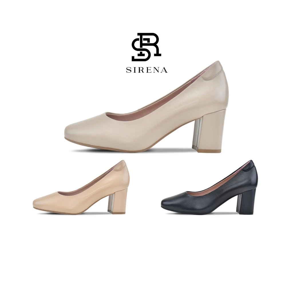 SIRENA รองเท้าหนังแท้ ส้น 2.5 นิ้ว รุ่น MINA | รองเท้าคัทชูผู้หญิง