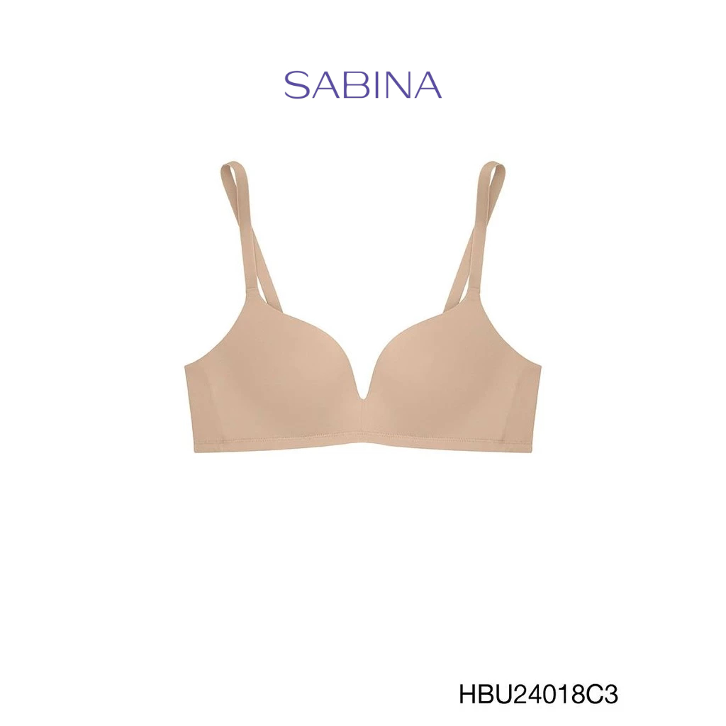 Sabina Habpy Pretty Perfect Level 1 เสื้อชั้นใน  ไร้โครง รหัส HBU24018C3 - สีเนื้อเข้ม