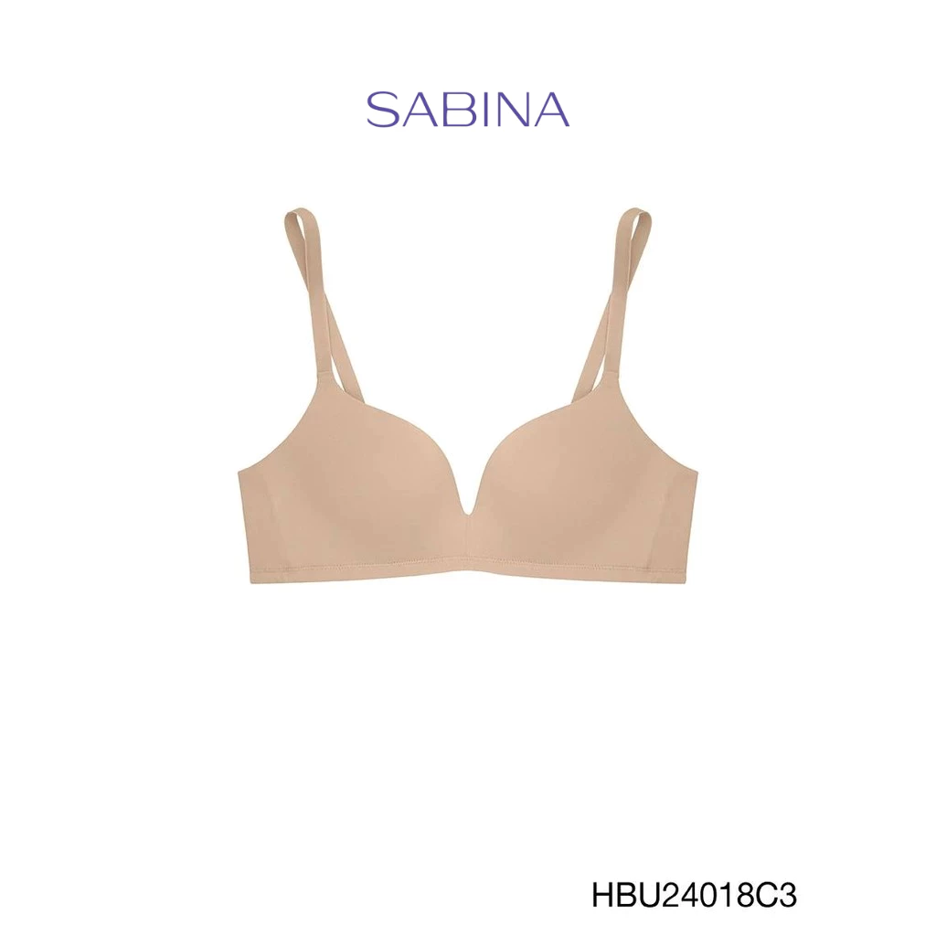 Sabina Habpy Pretty Perfect Level 1 เสื้อชั้นใน ไร้โครง รหัส HBU24018C3 - สีเนื้อเข้ม