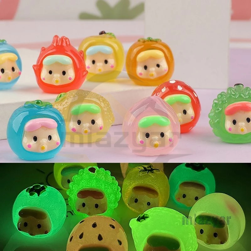 😍COD😍เรซิ่น เรื่องแสง ผลไม้ การ์ตูนน่ารัก สามมิติ 3Dเรืองเเสง ตั้งโชว์ สะสม โมเดล ของเล่นเด็กๆ อุปกรณ์เครื่องประดับ สุ่ม