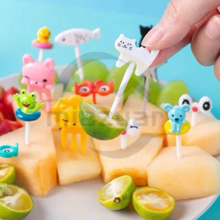 😍COD😍ส้อมจิ้มผลไม้ รูปการ์ตูนสัตว์ต่างๆน่ารัก ภาชนะใส่อาหารส…