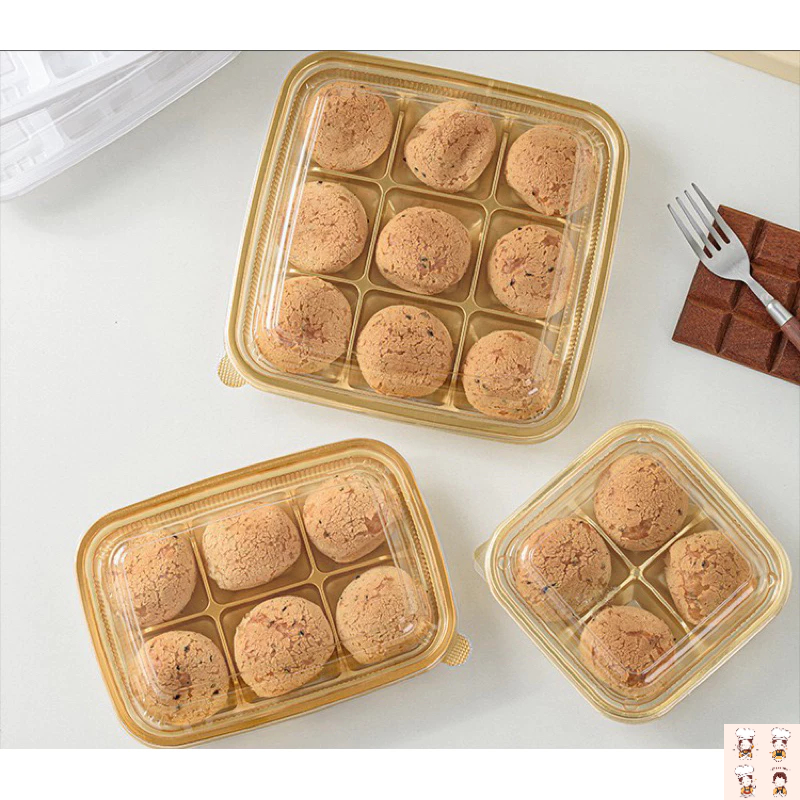 กล่องขนม กล่องใส่เค้กฐานทอง6, 9ช่อง