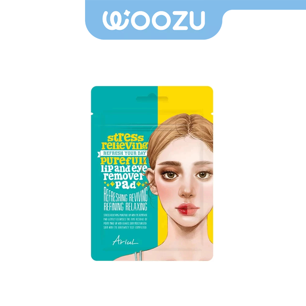 ARIUL Stress Relieving Purefull Lip and Eye Remover Pad (10 pads)