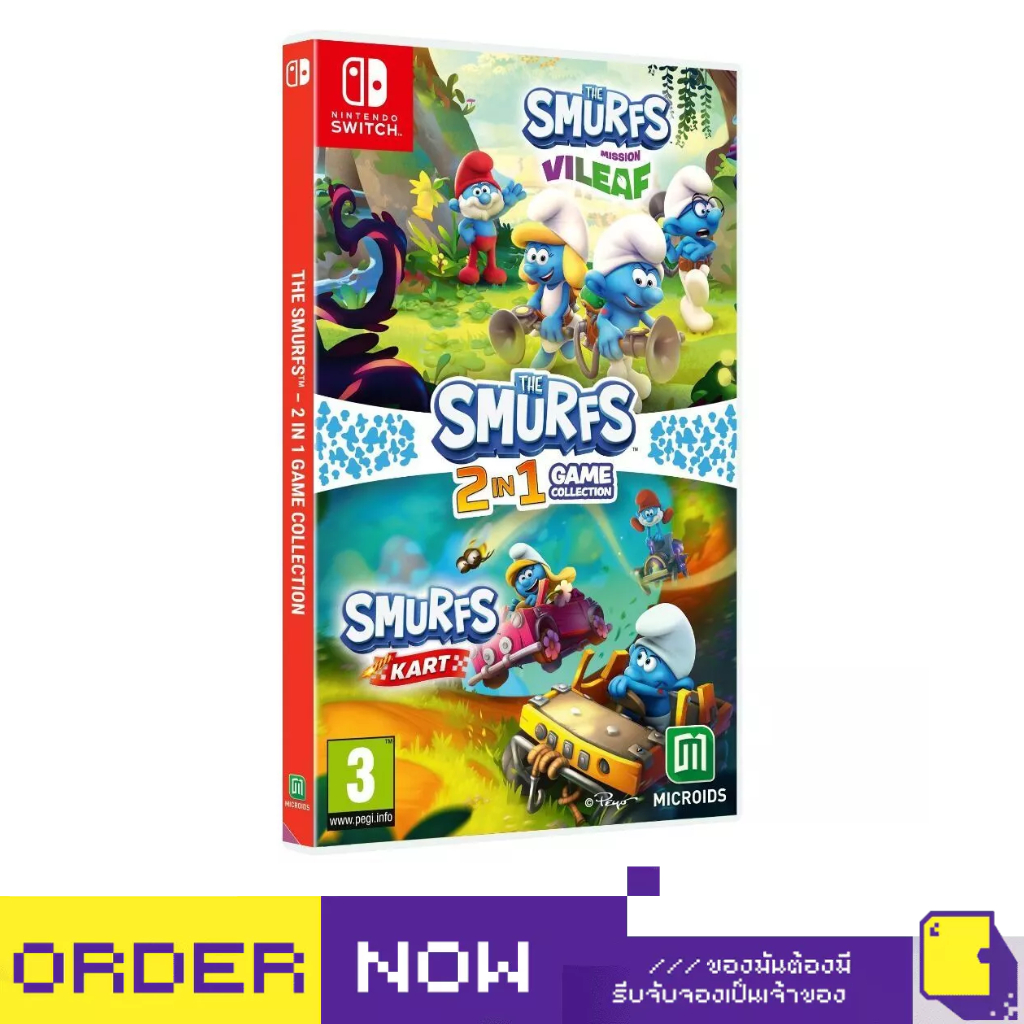[+..••] พร้อมส่ง | NSW SMURFS 2 IN 1 GAME COLLECTION (เกม Nintendo Switch™ 🎮)