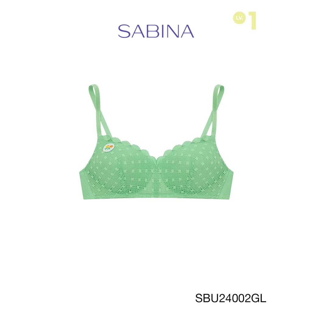 Sabina Pretty Perfect Level 1 เสื้อชั้นใน  ไร้โครง รหัส SBU24002GL - สีเขียวอ่อน