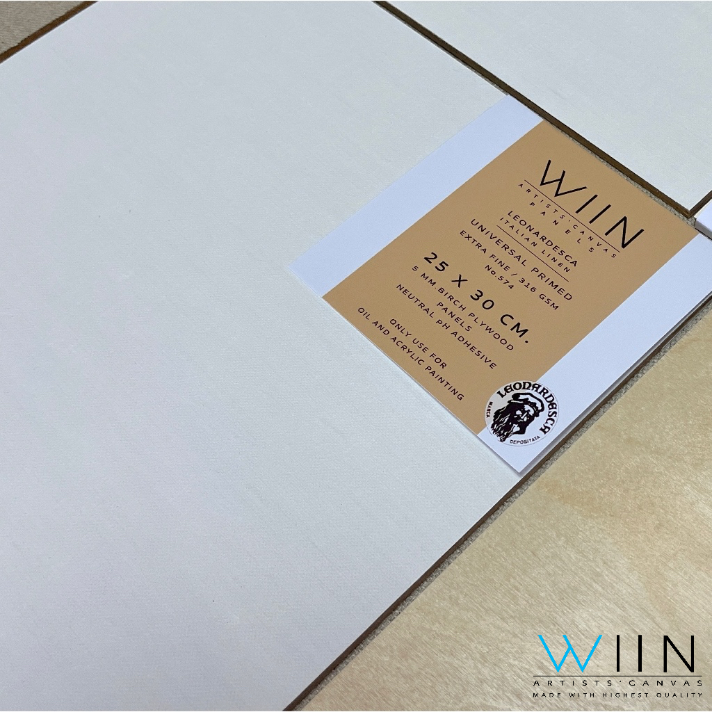 แผ่นไม้อัดเบริช์ปิดผ้าแคนวาส - ARTISTS' CANVAS PANELS 5 mm.