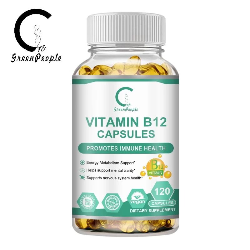 GPGP วิตามิน B12 แคปซูล,1000mg,เสริมสร้างภูมิคุ้มกัน,Energy Metabolsm,Mental ,รองรับระบบประสาทคและรองรับสุขภาพ 120PCS