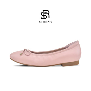 SIRENA รองเท้าหนังแท้ ส้น 0.5 นิ้ว รุ่น CAMELLE สีชมพูอ่อน |…