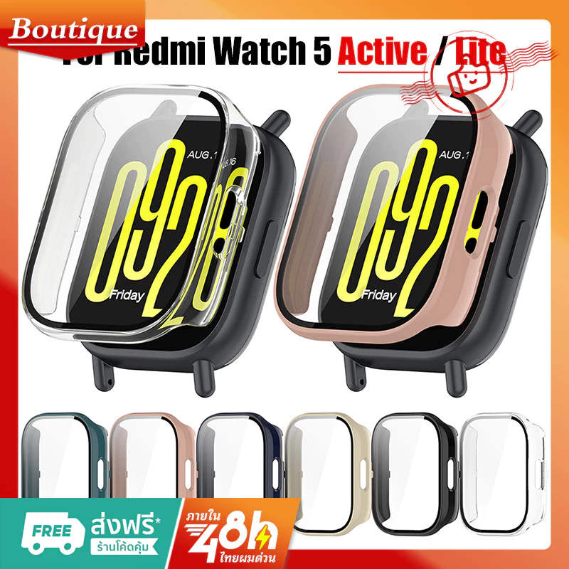 เคสกระจก สําหรับ Redmi Watch 5 Active สำรอง case For Redmi Watch 5 Lite เคสนาฬิกา Redmi Watch5 activ