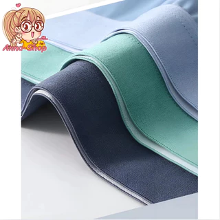 Anna shop บ็อกเซอร์ผู้ชายสีพื้น กางเกงในผู้ชายขาสั้น Boxer ผ้าบางเบา Size L-4XL สวมใส่สบาย ระบายอากาศ A3203