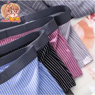 Anna shop กางเกงบ็อกเซอร์ขาสั้น กางเกงชั้นในผู้ชาย ลายทาง แฟชั่นสําหรับผู้ชาย ราคาถูกที่สุด A3205