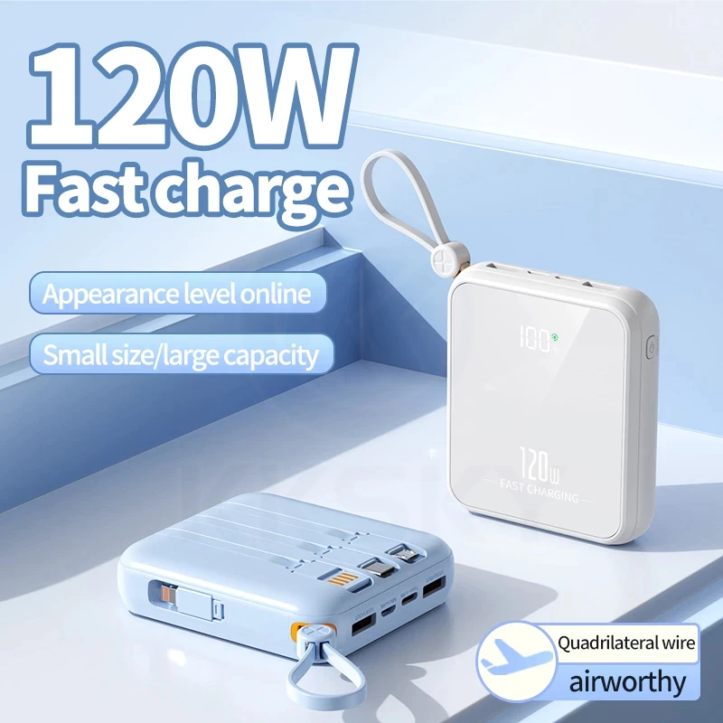 KKSKY powerbank fast charge 22.5W 20000mAh พาวเวอร์แบงค์ มีสายชาร์จในตัว แบตสำรองพกพา ประกัน1ปี