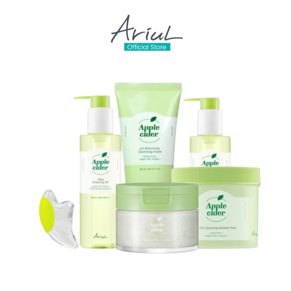 ARIUL Apple Cider Deep Cleansing Oil/All Kill Cleansing Bubble Pads/pH Balancing/Whipping Cream Clea