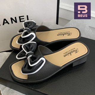 Beus รองเท้าส้นเตี้ย รุ่นBo รองเท้าแฟชั่นผู้หญิง วัสดุยางPVC…