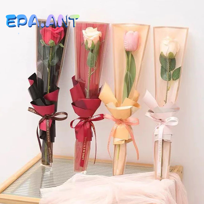 🚩EPA🚩ถุงใส ใส่ดอกไม้1ดอก (ราคาต่อแพ็ค30ใบ/50ใบ)